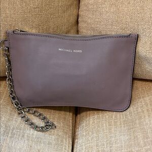 Michael Kors Lavender Wristlet with Chain
